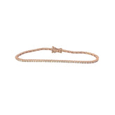 14k Rose Gold 1.01ct G VS2 Round Diamond Tennis Bracelet